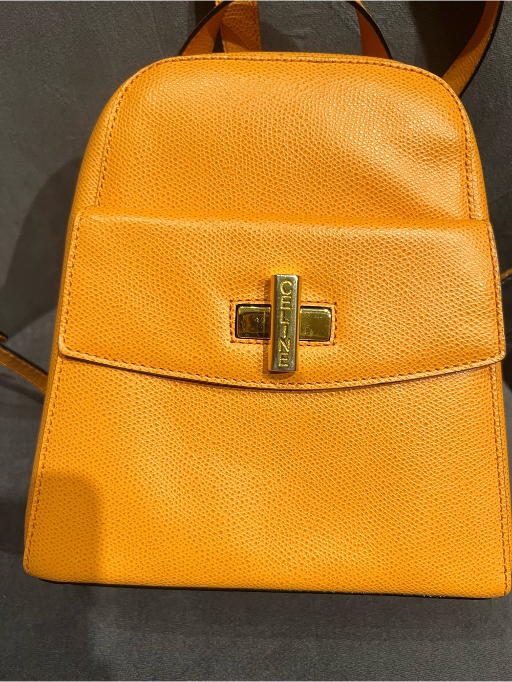 Celine Leather Mini Backpack with Turn Lock L New